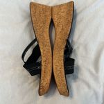 Italian Shoemakers sz 10 black with tan wedge sandals GUC No box Photo 3