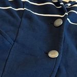 Cartonnier Anthropologie Striped Knit Blazer Jacket Stretch Size Small Women's Blue Photo 3