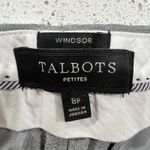 Talbots  Size 8P 8 Petite Trouser Pants Windsor Wide Leg Mid Rise Gray Business Photo 2