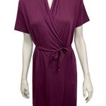 Athleta Nighttime Bliss Short Sleeved Robe in Deep Plum Photo 1