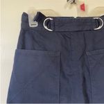 Anthropologie Short Cargo Skirt 0 Navy Blue Preppy Pencil Skirt Casual Work XS Photo 6