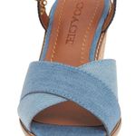 Coach NEW  Cross Denim Band Wedge Sandals Photo 3