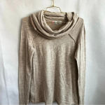 Free People Beach Cocoon Cowl Neck Pullover Heathered Oatmeal/Cream Size M/L Tan Photo 8