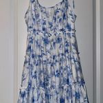 Flower blue and white dress Photo 0