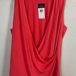 Ralph Lauren Lauren faux wrap sleeveless blouse in geranium new size XL Photo 0