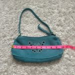 Vintage Y2k Genuine Suede Blue Studded Rivet Butterfly Purse Handbag Photo 4