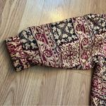 Vintage Bogari 100% Silk Windbreaker Bomber Jacket Women’s Size 2X Red Retro Zip Photo 5