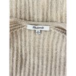 Madewell  Womens Cardigan Beige Redford Ribbed Knit Merino Wool Boxy Sweater XS Photo 3