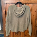 Ralph Lauren Lauren  Waffle Knit Hooded Sweater Olive Green Size L Photo 4