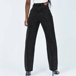 Princess Polly  • HOLLY ASYMMETRIC STRAIGHT LEG JEAN BLACK DENIM Photo 1