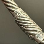 ROBERT MANSE 925 Bali Sterling Silver 18K Gold Labradorite Twisted Cable Bangle Photo 9