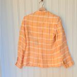 Brooks Brothers Linen Blazer – Peach Plaid, Size 6 Photo 7