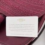 Fossil Emi Red Tassel Leather Saddle Crossbody Bag Color Wine Photo 9