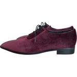L'Agence L’AGENCE Velvet Pointed Toe Oxfords in Burgundy Size 6 Photo 6