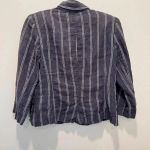 CAbi  100% Linen Blue and White Striped Blazer.  Size 6 Photo 5