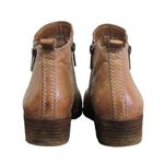 Lucky Brand Tan Basel Leather Double Zipper Ankle Booties Sz 7M Photo 2