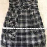 Nanette Lepore One Shoulder Cocktail Dress Mini Sheath Draped Plaid Gray Size 6 Photo 14