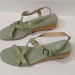 Eileen Fisher  NEW open toe sandals shoes size 8.5 woman’s mint green Photo 0