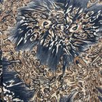 Vintage Bernie Blue Wrap Maxi Dress Structured Shoulders Dolman Sleeve Small Tan Photo 5