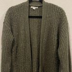 American Eagle Slouchy Long Cardigan Open Knit Sweater Olive Green Photo 0