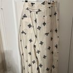 House of Harlow 1960 Cream and Black Patterned Pants Size L Photo 5