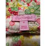 Lilly Pulitzer Women's White Pink Yellow Green Floral Lace Shorts Size 10 Photo 4