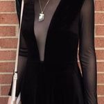 Adeline Black Velvet Romper Photo 0