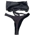 6 Degrees  - Life Code Multiway Bikini Top & Bottoms in Dusk Black/Silver Photo 3