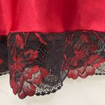 Lilac+London Tank Top Silky Satin Wine Red Lace Sleep Top L Size L Photo 4