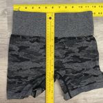 Black & Gray Camouflage Print High Waist Biker Shorts Size Small Photo 4