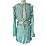 RAHI Poppy Daisy cut out mini dress in aqua Mint Green Size Small Photo 7