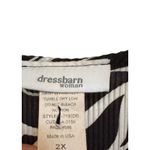 Dress Barn  2XL Black and White Sleeveless Tank Top XXL Geometric Summer Party Photo 2