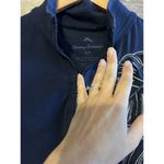 Tommy Bahama  Navy Blue Zip Jacket Embroidered Leaf Women Sz S Tropical Vacation Photo 5