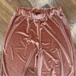 Pretty Little Thing Pink Velour Wide Leg Pants Size 4 Photo 1