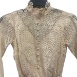 California vintage Miss Eliette  Casual Neckline Wedding Midi Dress Long Sleeve Photo 7