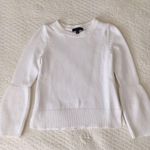 Ann Taylor Lantern Sleeve Crewneck Sweater Women's XXS White Photo 5