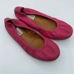 LANVIN Paris Pebbled Leather Magenta Pink Ballet Flats size 35.5 US 5 luxury Photo 0