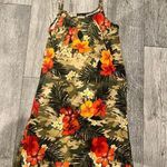 NWT Love Medium Floral Pattern Olive Womens Dress Tropical Cruise Vacation Green Photo 1