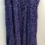 Coeur de Vague Size XL Navy Polka Dot Sleeveless Ruffle Maxi Dress. Preloved Blue Photo 4