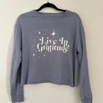 Spiritual Gangster  live in gratitude blue pullover sweatshirt sz Small Photo 1