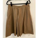 Ruff Hewn Vintage Size 8 A-Line Khaki Pleated Skirt Tan 100% Cotton Made in USA Photo 0