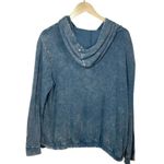 Nordstrom BP Women’s Stonewashed Elastic Hem Drawstring Hoodie in Blue Size 1X Photo 1