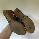 Dr Scholls shoes blue leather strappy heeled sandals women's size 8 casual Photo 2