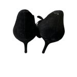 Betsey Johnson Betsey‎ Johnson Black Suede Bow Pointed Toe Kitten Heel Pumps Classic Shoes Photo 3