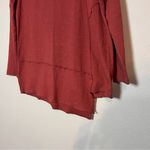 Sundance  Long Sleeve Shirt Asymmetrical Raw Hem Rust Orange Size XS Cotton Photo 3