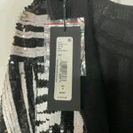 Alice + Olivia NWT Jae Sequin Fitted Cocktail Gown Dress Size 4 Black White Photo 9