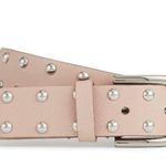 Reiss ππ Emin Studded Wide Leather Belt ~ Nude XS Photo 1
