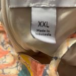 Nine West XXL CRACKLE LEAVES CORAL SIDE TIE FAUX WRAP MINI SQUARE NECK DRESS Photo 3