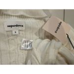 superdown NEW  Sweater Womens Small Cable Knit Criss Cross Cropped Minimal Indie Photo 2
