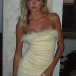 Tiger Mist Imani Yellow Feather Bodycon Tube Mini Dress Photo 0